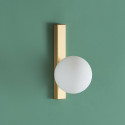 Applique ottone vetro opaco luce delicata - Noava