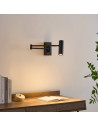 Applique nera LED con luce da lettura orientabile e funzione touch - Rimio