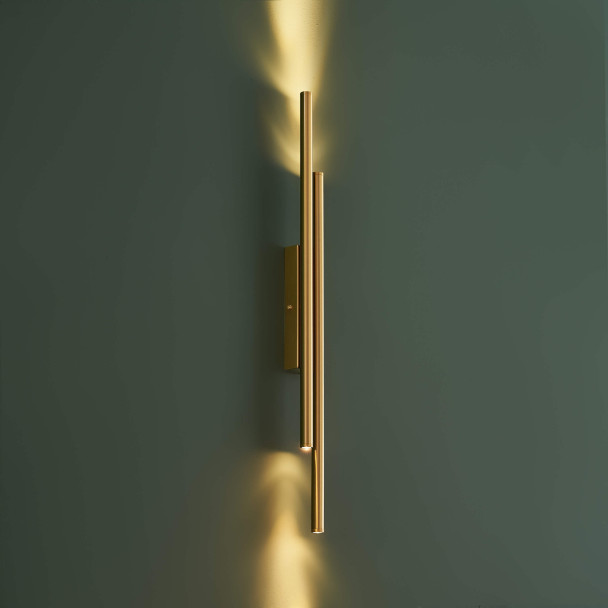 Illuminazione parete dorata minimalista design interno - Gali
