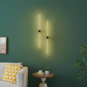 Illuminazione parete nera barre LED integrate - Edeline