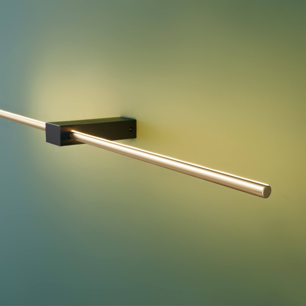 Lampada parete nera accenti dorati - Edeline