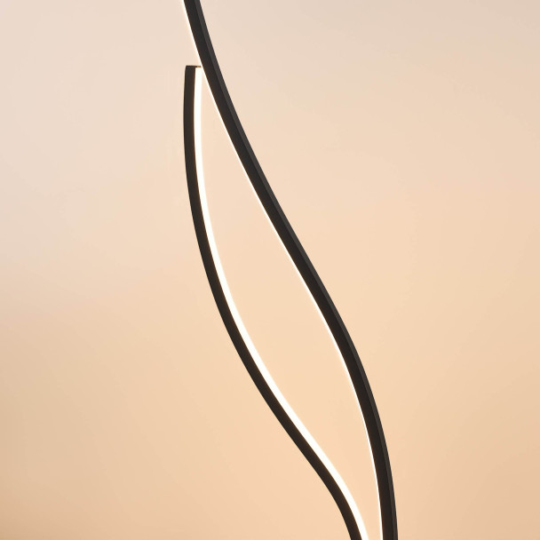 Lampada da terra sottile nera look minimalista - Ysoria