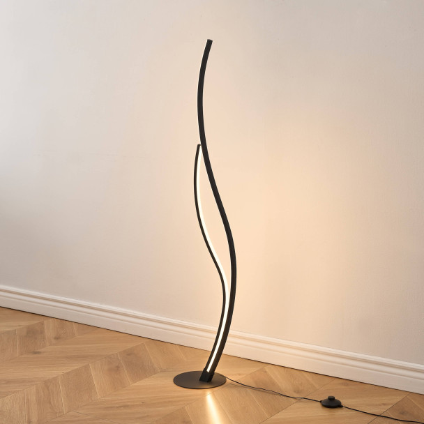 Lampada da terra design nera perfetta atmosfera luminosa - Ysoria