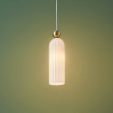 Lampada dorata opale soggiorno - Leonora