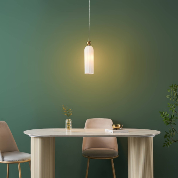 Sospensione dorata E14 luce personalizzata - Leonora