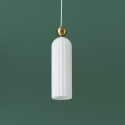 Illuminazione sospesa vetro opale lavorato - Leonora