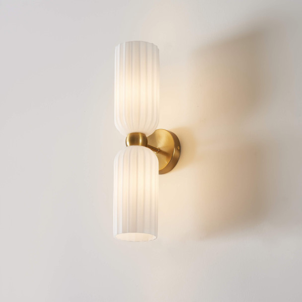 Lampada parete opale riflessi eleganti - Leonora