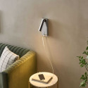 Applique LED da lettura cromata con porta USB e dimmer integrato - Tofino