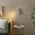 Applique LED da lettura cromata con porta USB e dimmer integrato - Tofino