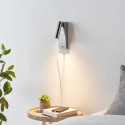 Applique LED da lettura cromata con porta USB e dimmer integrato - Tofino