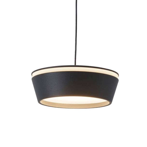 Piccola sospensione nera minimalista LED integrato dimmerabile - Mavel