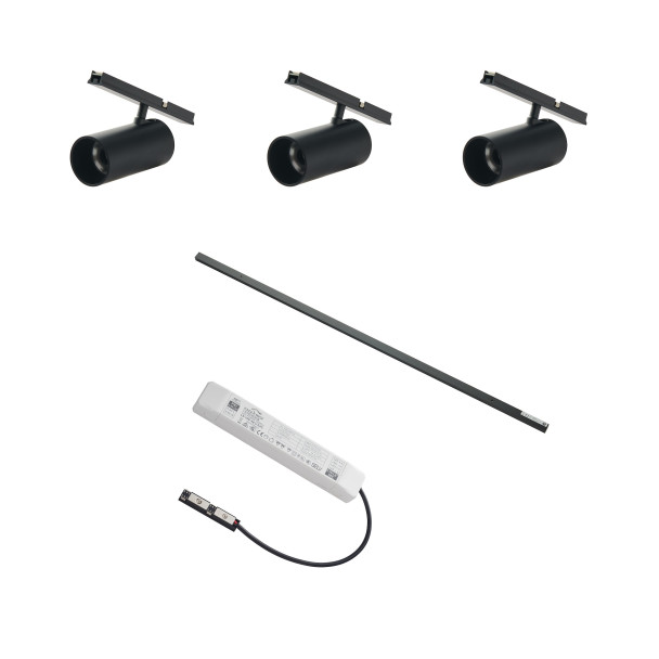 Rail magnetico nero 100 cm - Lyne