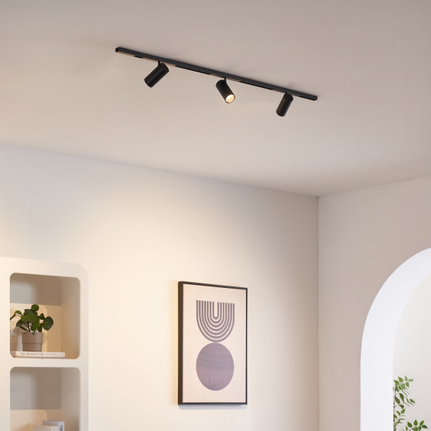 Rail led nero design moderno - Lyne