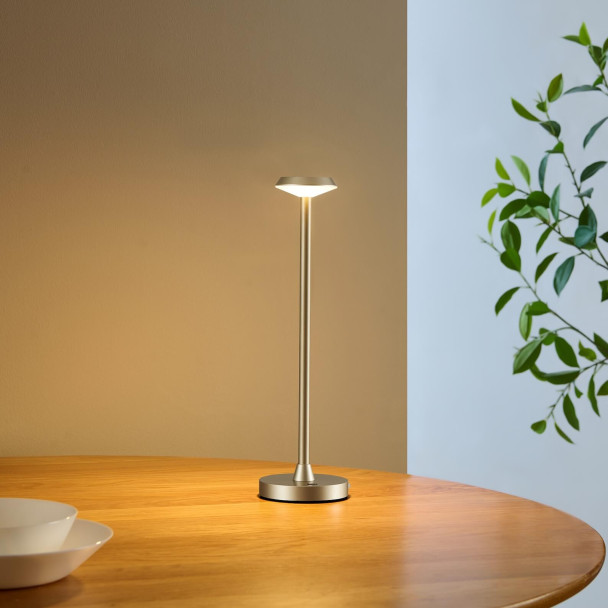 Lampada da tavolo touch dorata LED dimmerabile...