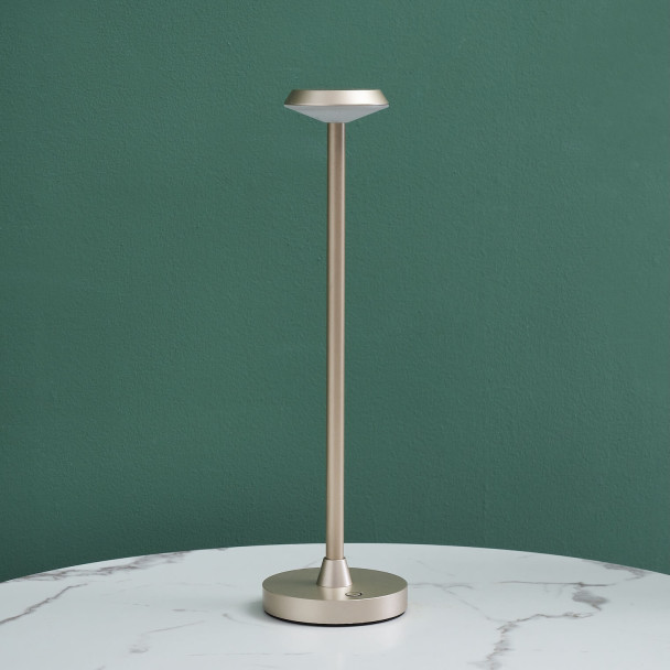 Lampada da tavolo touch dorata LED dimmerabile...