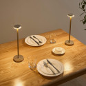 Lampada da tavolo touch dorata LED dimmerabile design minimalista IP44 - Rico
