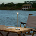 Lampada da tavolo touch dorata LED dimmerabile design minimalista IP44 - Rico