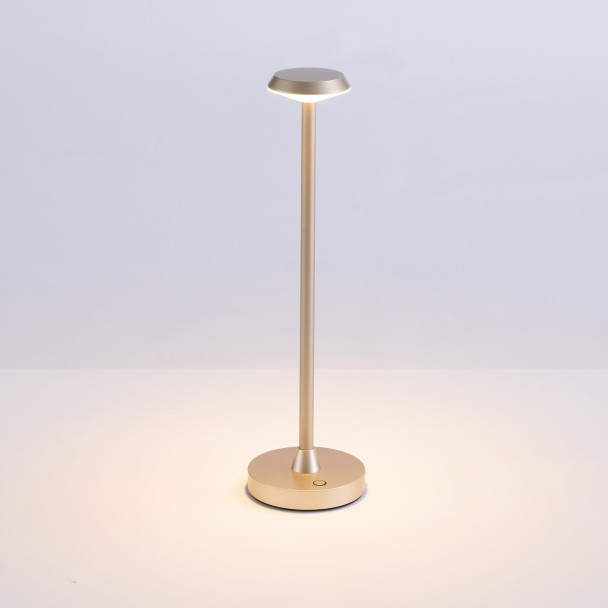 Lampada da tavolo touch dorata LED dimmerabile...