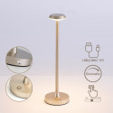 Lampada da tavolo touch dorata LED dimmerabile design minimalista IP44 - Rico