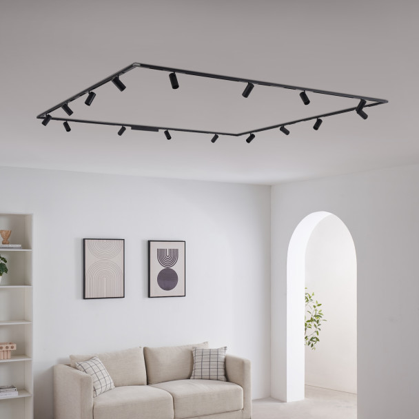 Plafoniera rail nero - Lyne
