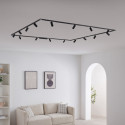 Plafoniera rail nero - Lyne