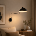 Lampada da parete nera molto design - Levana