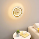 Applique dorata LED con disco in vetro trasparente - Alma