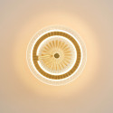 Applique dorata LED con disco in vetro trasparente - Alma