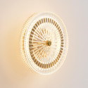 Applique dorata LED con disco in vetro trasparente - Alma