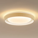 Plafoniera rotonda beige nervata dimmerabile LED 50 cm - Facciotto