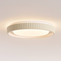 Plafoniera rotonda beige nervata dimmerabile LED 50 cm - Facciotto