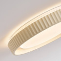Plafoniera rotonda beige nervata dimmerabile LED 50 cm - Facciotto