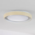 Plafoniera rotonda beige nervata dimmerabile LED 50 cm - Facciotto