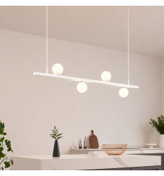 Sospensione magnetica bianca senza moduli luminosi, personalizzabile, trasformatore integrato 50W - Lyne 2
