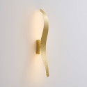 Applique lunga ondulata finitura oro spazzolato LED 8W - Virella