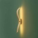 Applique lunga ondulata finitura oro spazzolato LED 8W - Virella