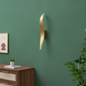 Applique lunga ondulata finitura oro spazzolato LED 8W - Virella
