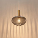 Piccola sospensione di design in vetro grigio nervato - Judy