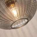 Piccola sospensione di design in vetro grigio nervato - Judy