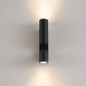 Applique nera cilindrica a doppia illuminazione - Arven