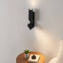 Applique nera cilindrica a doppia illuminazione - Arven