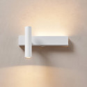 Applique bianca da testiera con luce da lettura sinistra - Lodvi - SINISTRA