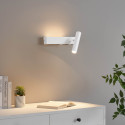 Applique bianca da testiera con luce da lettura destra - Lodvi - DESTRA