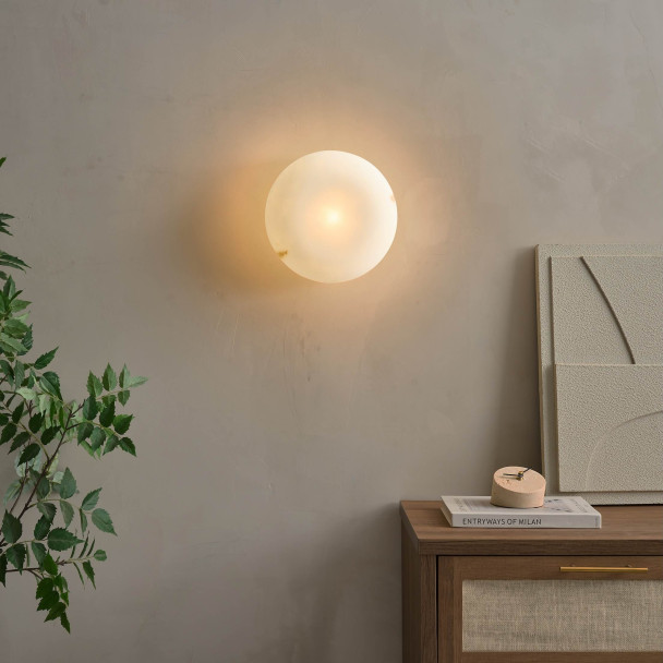 Lampada di tendenza in alabastro naturale 20 cm...