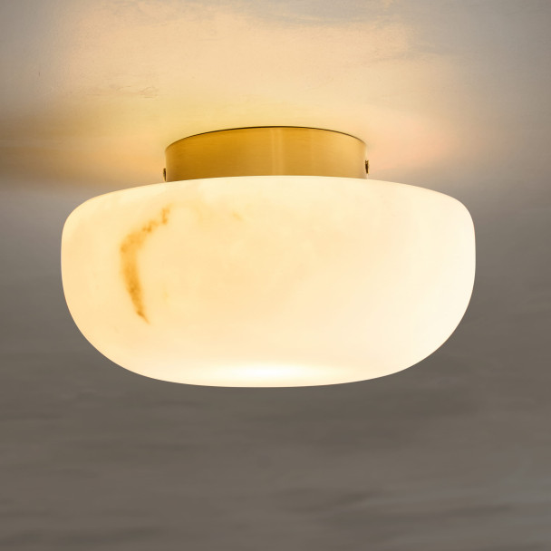 Lampada di tendenza in alabastro naturale 20 cm...