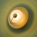 Applique a disco rotondo dorata con vetro goffrato 25 cm - Milovan