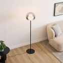 Lampada da terra contemporanea in vetro fumé con LED 145 cm - Esteban