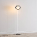 Lampada da terra contemporanea in vetro fumé con LED 145 cm - Esteban