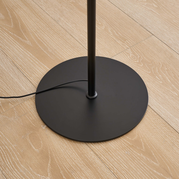 Lampada da terra contemporanea in vetro fumé...