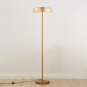 Lampada da terra dorata in vetro ambrato LED 165 cm - Riccardo
